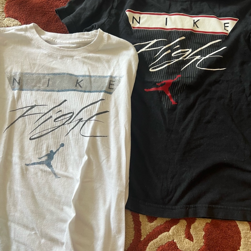 Jordan kids Flight Graphic Tees - Black and White